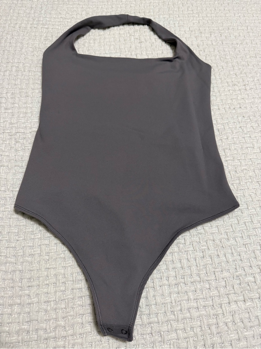 Abercrombie & Fitch soft A&F collection grey halter body suit, small.
